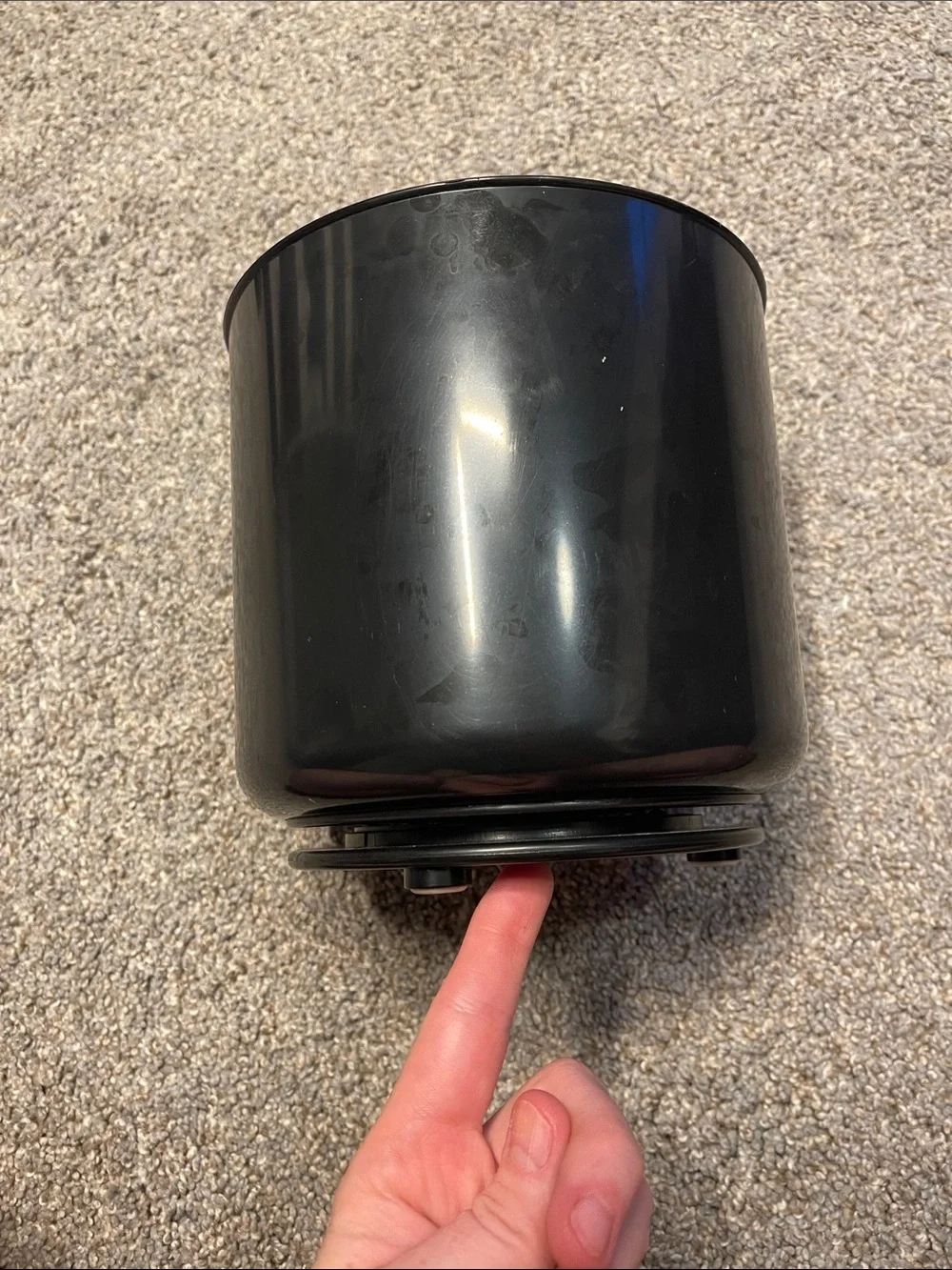 Black Plastic Desk Organizer Cup